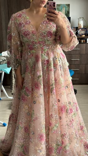 Customer photo review of Morning Glow Elegance Gown