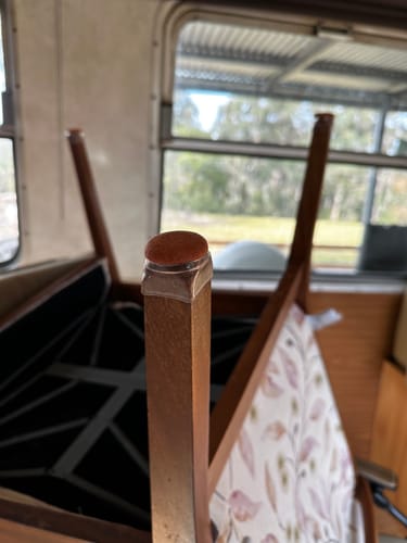 Customer photo review of Groovy Flex Silicone Felt Chair Leg Protectors | Stretchy Edition