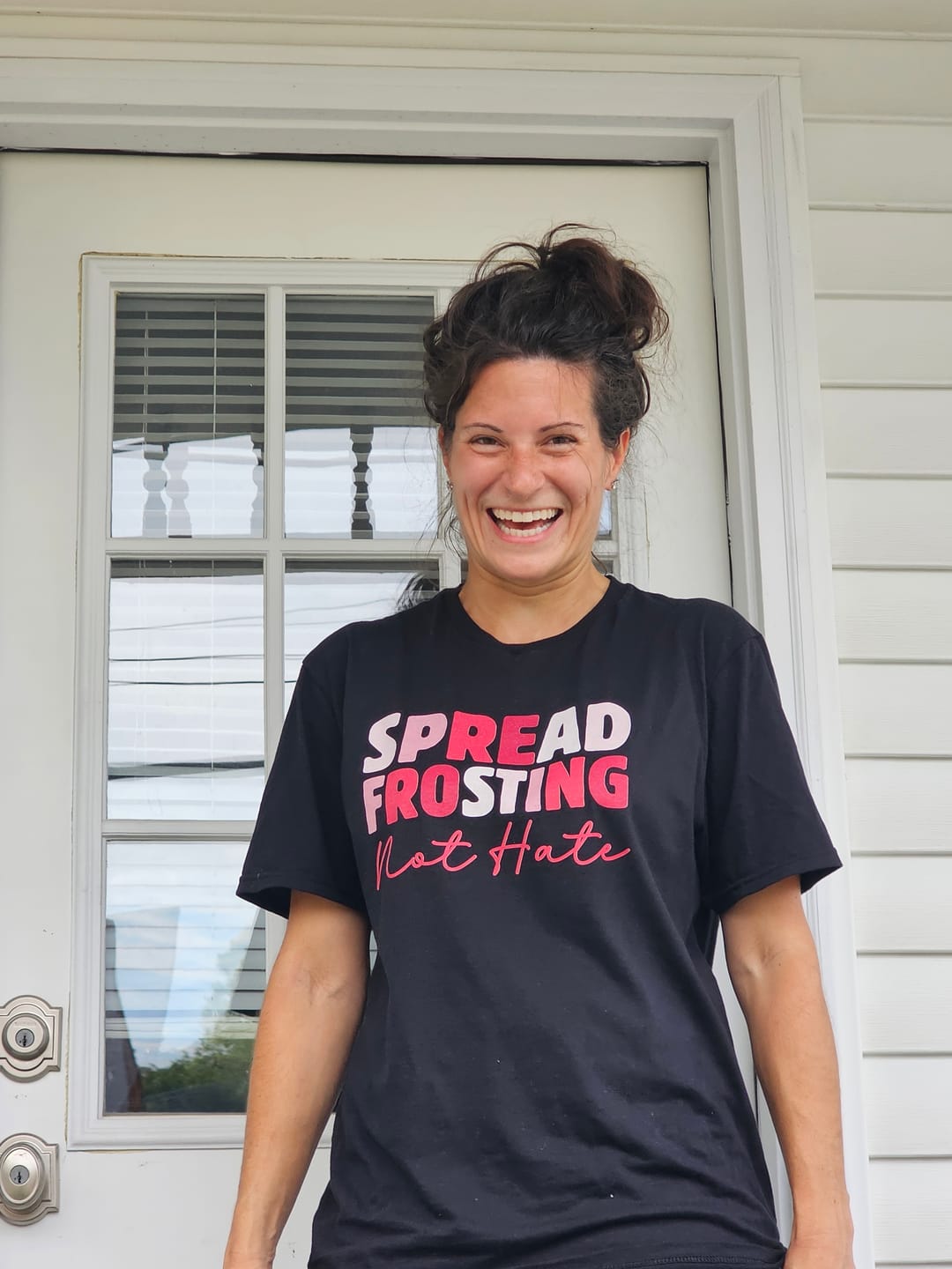 Customer photo review of Spread Frosting T-Shirt