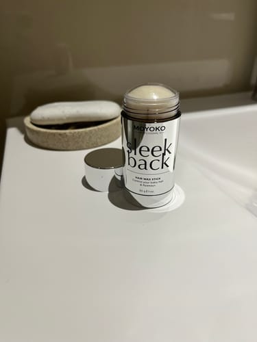 Customer photo review of Moyoko Sleek Back – Hair Wax Stick 30g