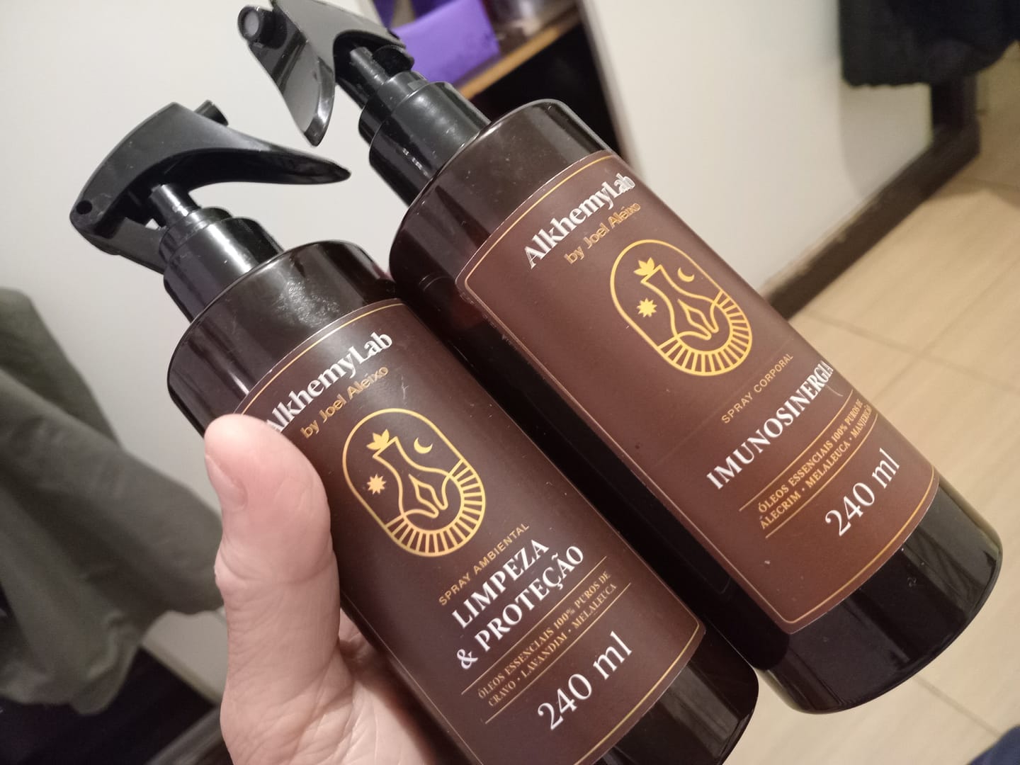 Customer photo review of Home Spray Ambiental  Limpeza e Proteção 240ml