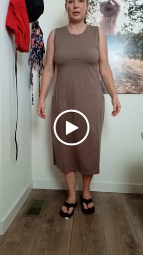 Customer video review of Cassie Dress • Final Sale Deals! - Toasted Almond
