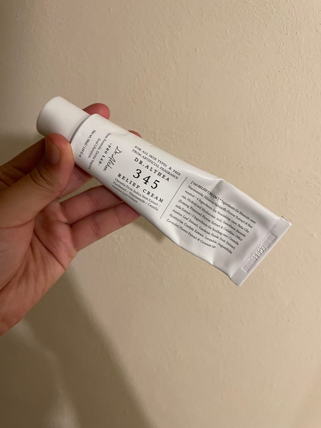 Customer photo review of DR. ALTHEA - 345  Relief Cream 50 ML | Crema Regeneradora y Antiinflamatoria