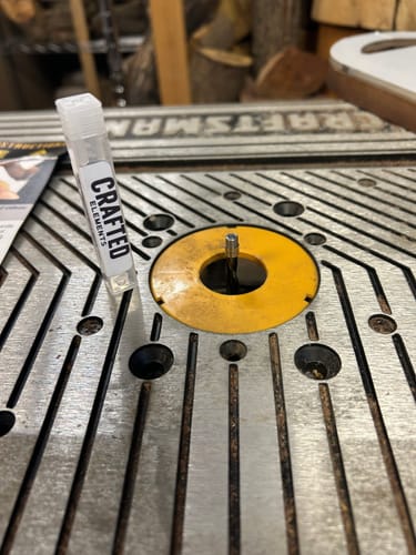 Customer photo review of High Performance Template Router Bit - 1/4" Spiral Down Cut Flush Trim Bit