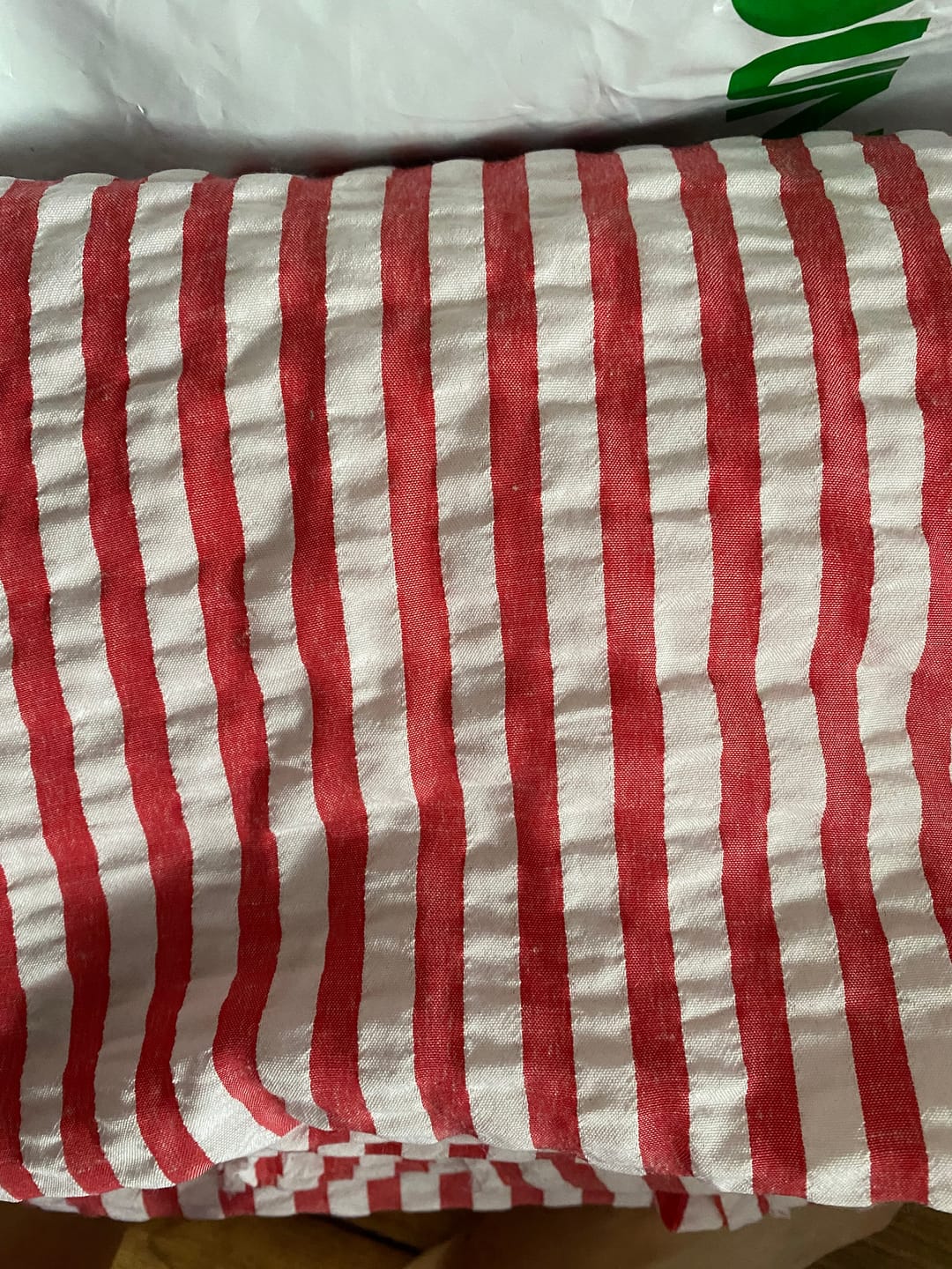 Customer photo review of Wide Stripes Seersucker Fabric