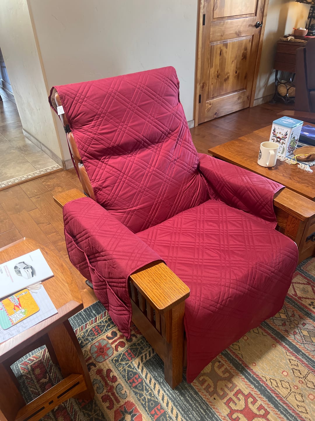Customer photo review of Waterproof Recliner Chair Cover with Double Straps