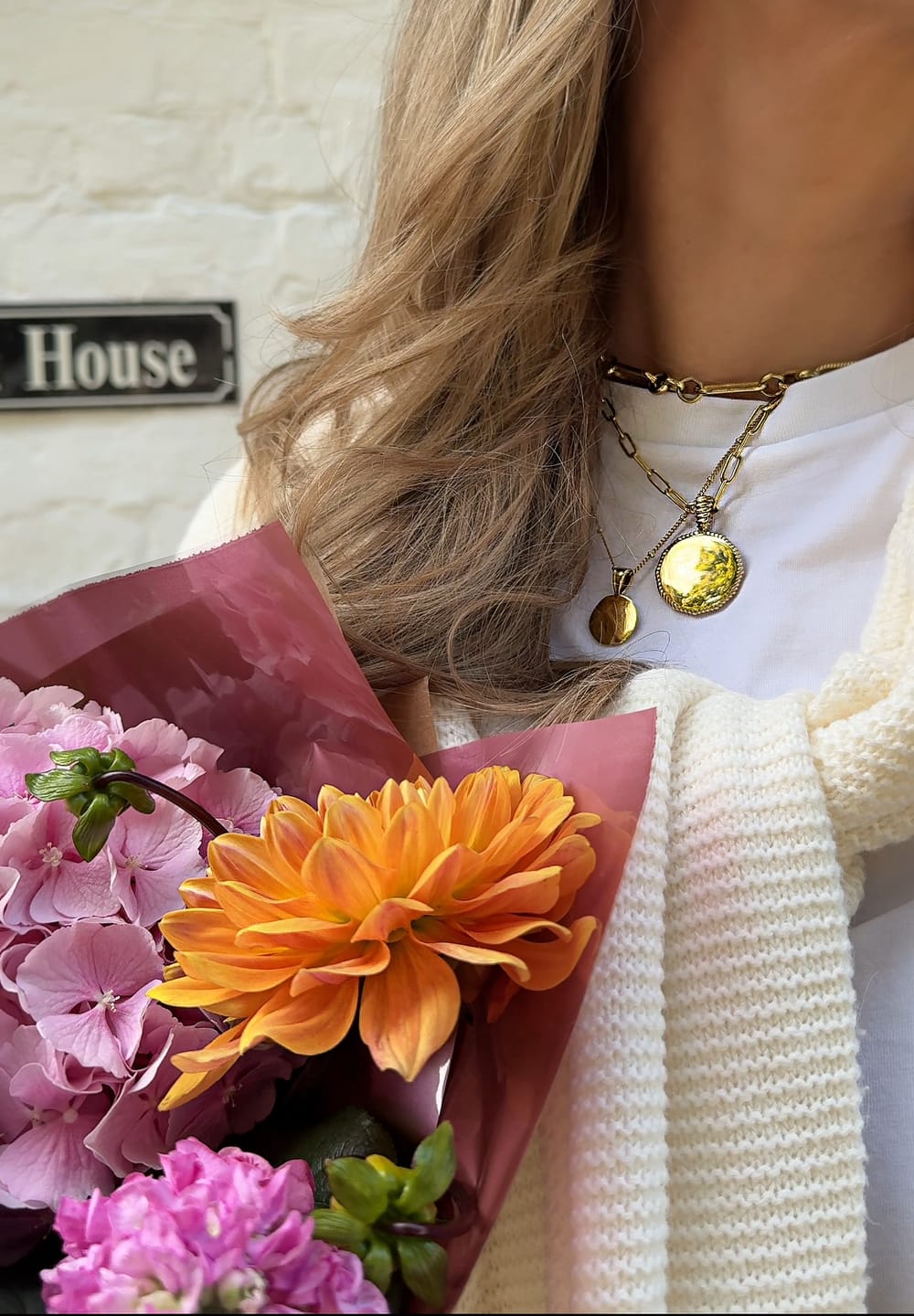 Customer photo review of Extended Paperclip Necklace