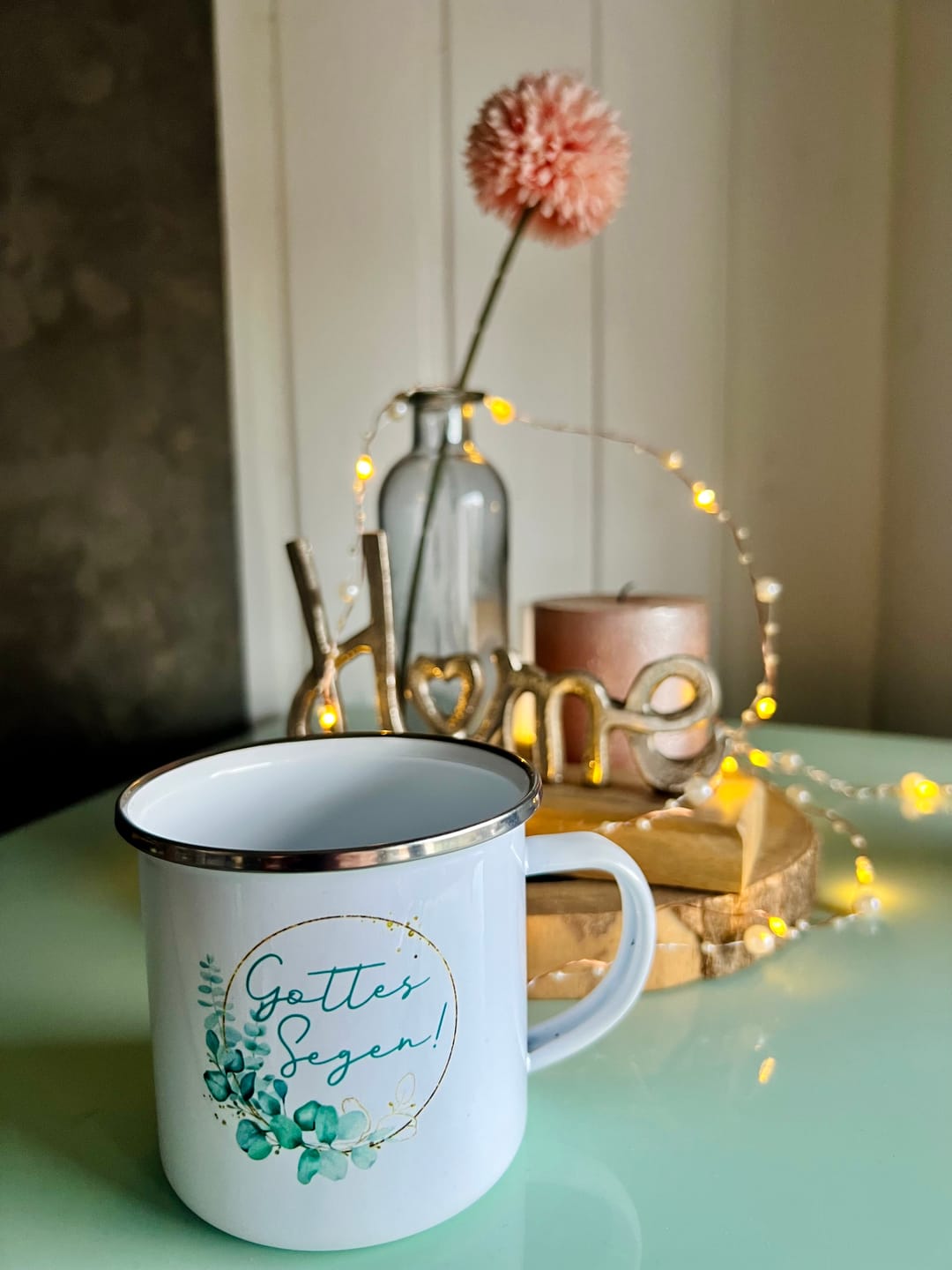 Customer photo review of Tasse "Gottes Segen!" Bibelvers · Emaille Becher