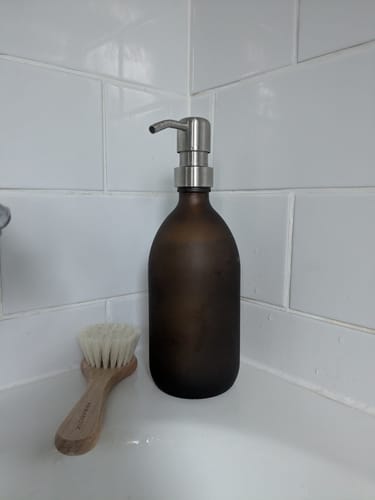 Customer photo review of 500 ML Glass Bottles with Stainless Steel Pump