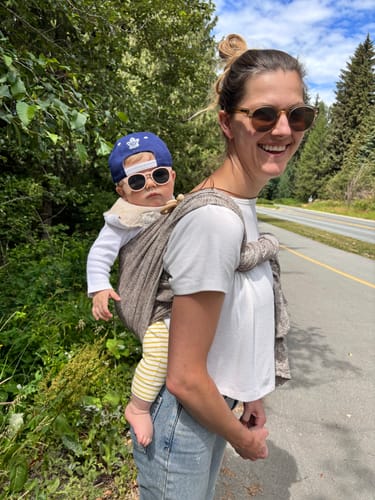Customer photo review of Stracciatella 1975 Woven Wrap by Didymos