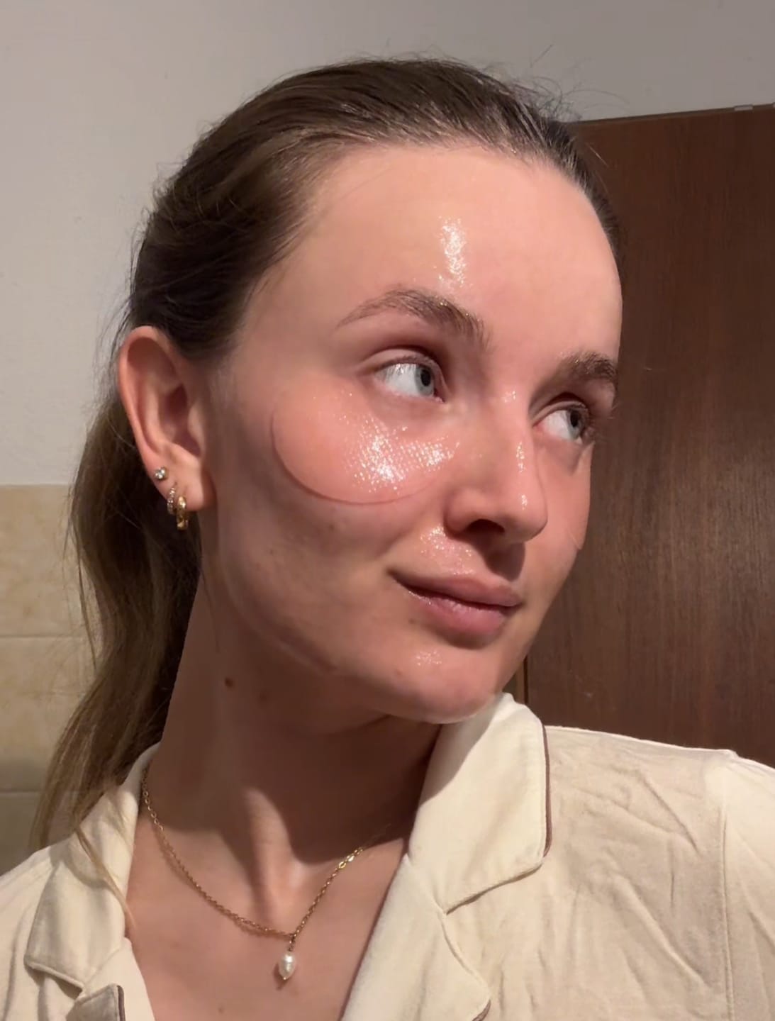 Customer photo review of PDRN retinal eye patch Glow jelly