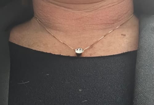 Customer photo review of Bezel Necklace Embellished With SWAROVSKI® Crystals