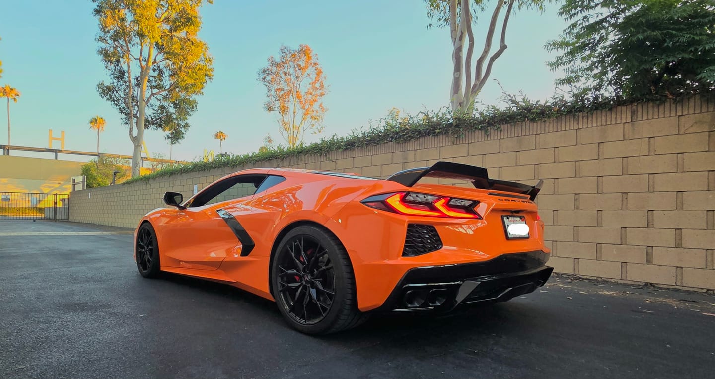 Customer photo review of Chevrolet Corvette C8 Wickerbill Rear Trunk Spoiler