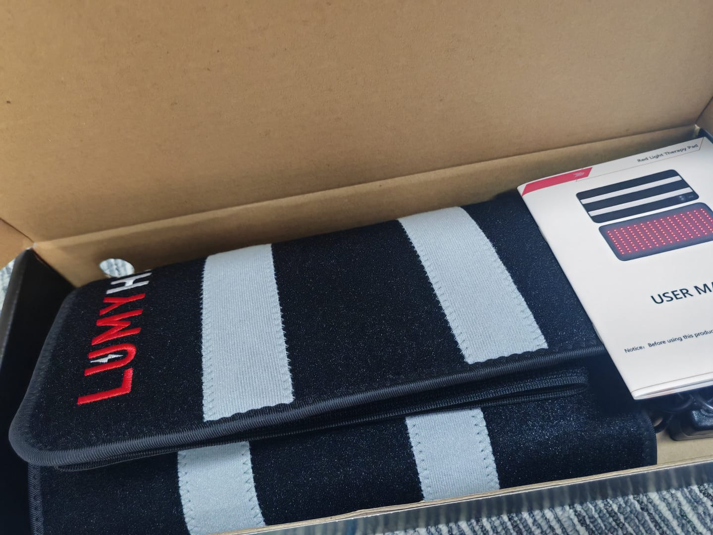 Customer photo review of LumyHealth Red Light Therapy Pad