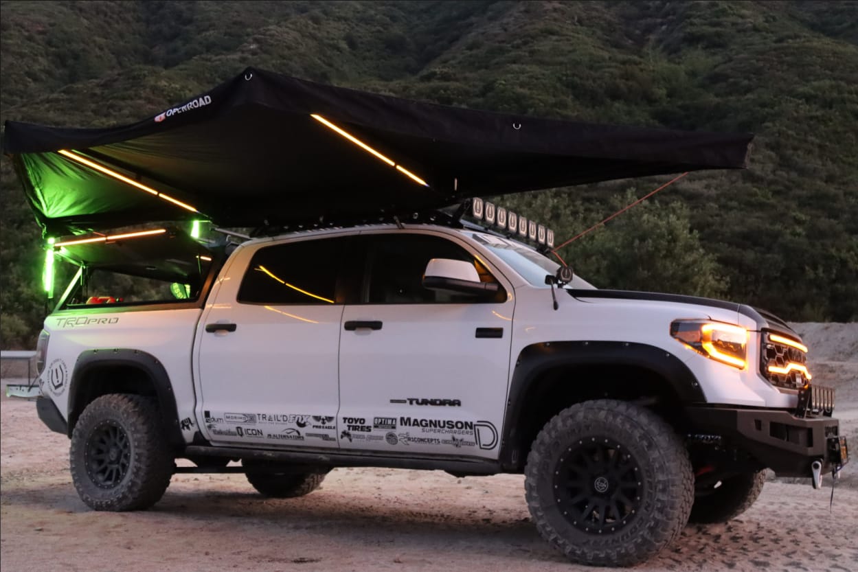 Customer photo review of OPENROAD 180 Free Standing Awning