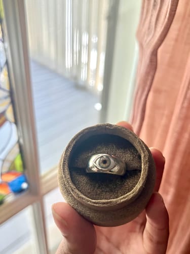 Customer photo review of Custom Thick Mini Eye Ring