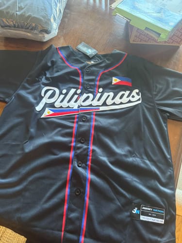 Customer photo review of Philippines Heritage Custom Baseball Jersey