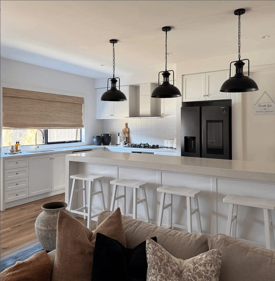 Customer photo review of Modern Industrial Single Dome Pendant Light