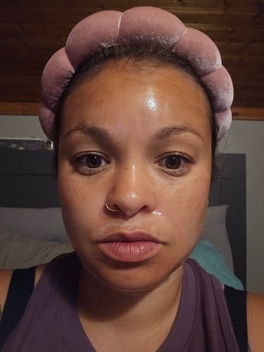 Customer photo review of Collagen Night Wrapping Mask