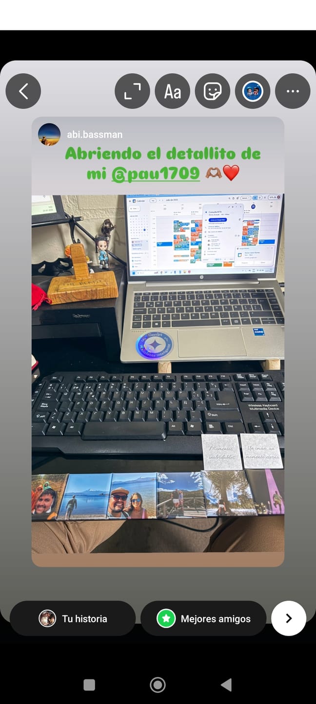 Customer photo review of Pack 6 Imanes personalizados Cuadrados