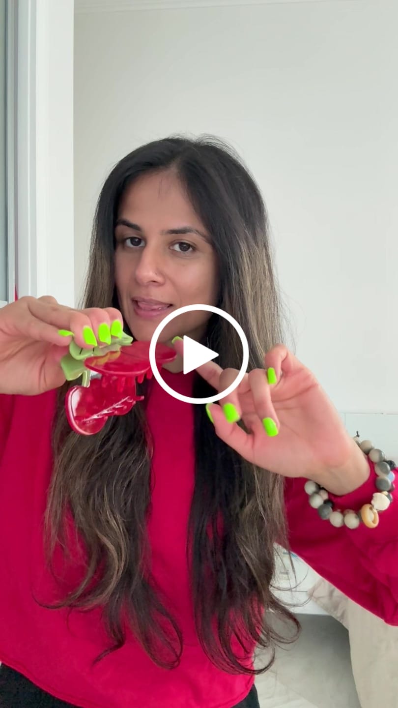Customer video review of Large Maraschino Cherries Hair Claw Clip