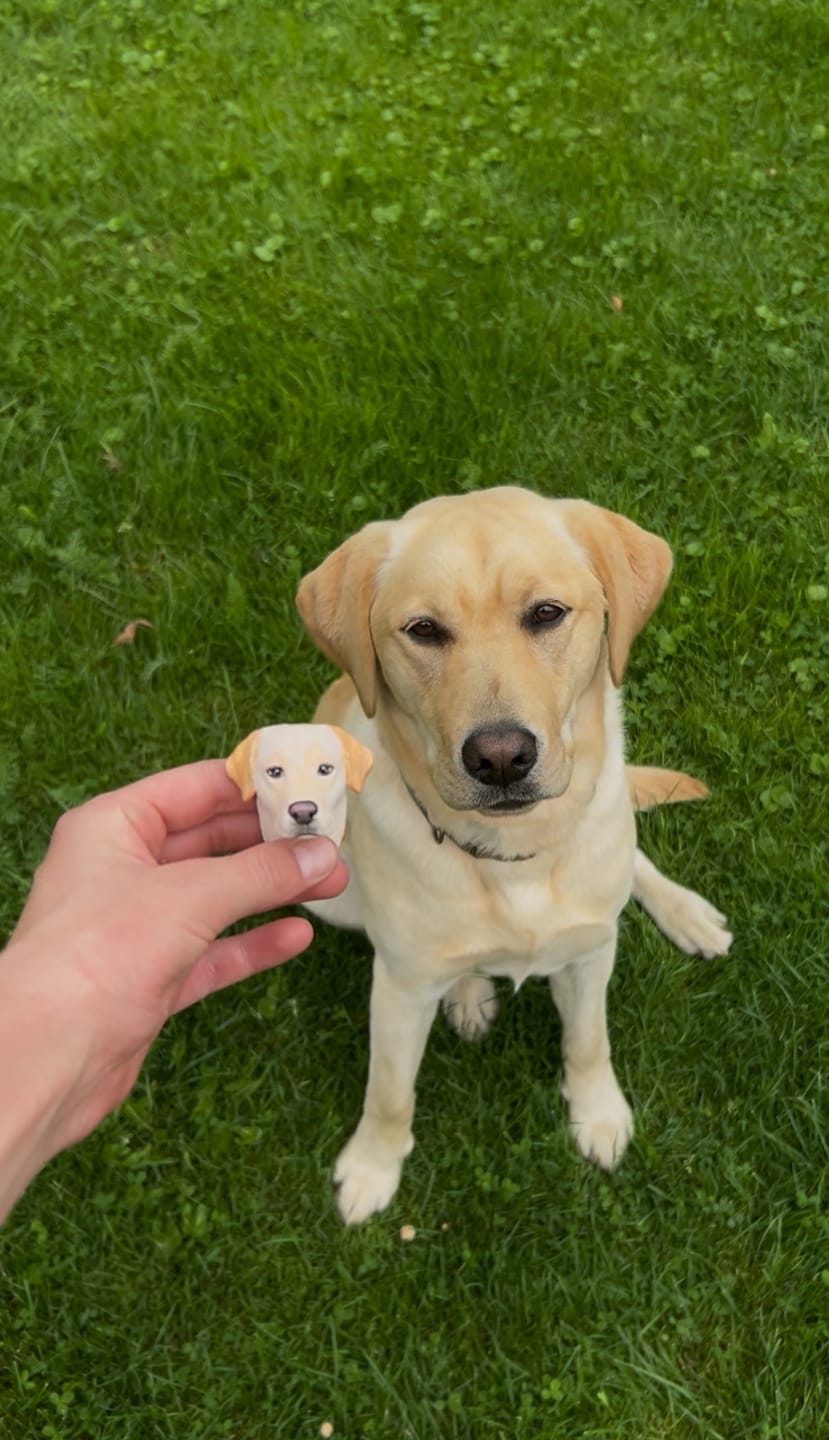 Customer photo review of Personalized Custom Pet Keychain/Magnet