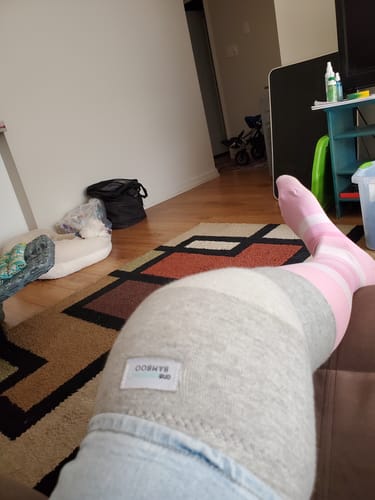 Customer photo review of Premium Bamboo Knee Sleeve (Single)