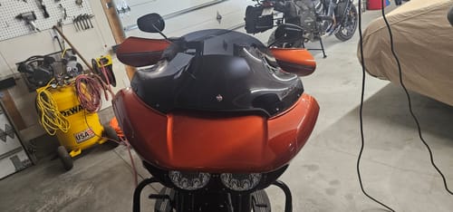 Customer photo review of Harley Hand Guards with LED for Touring & Softails
