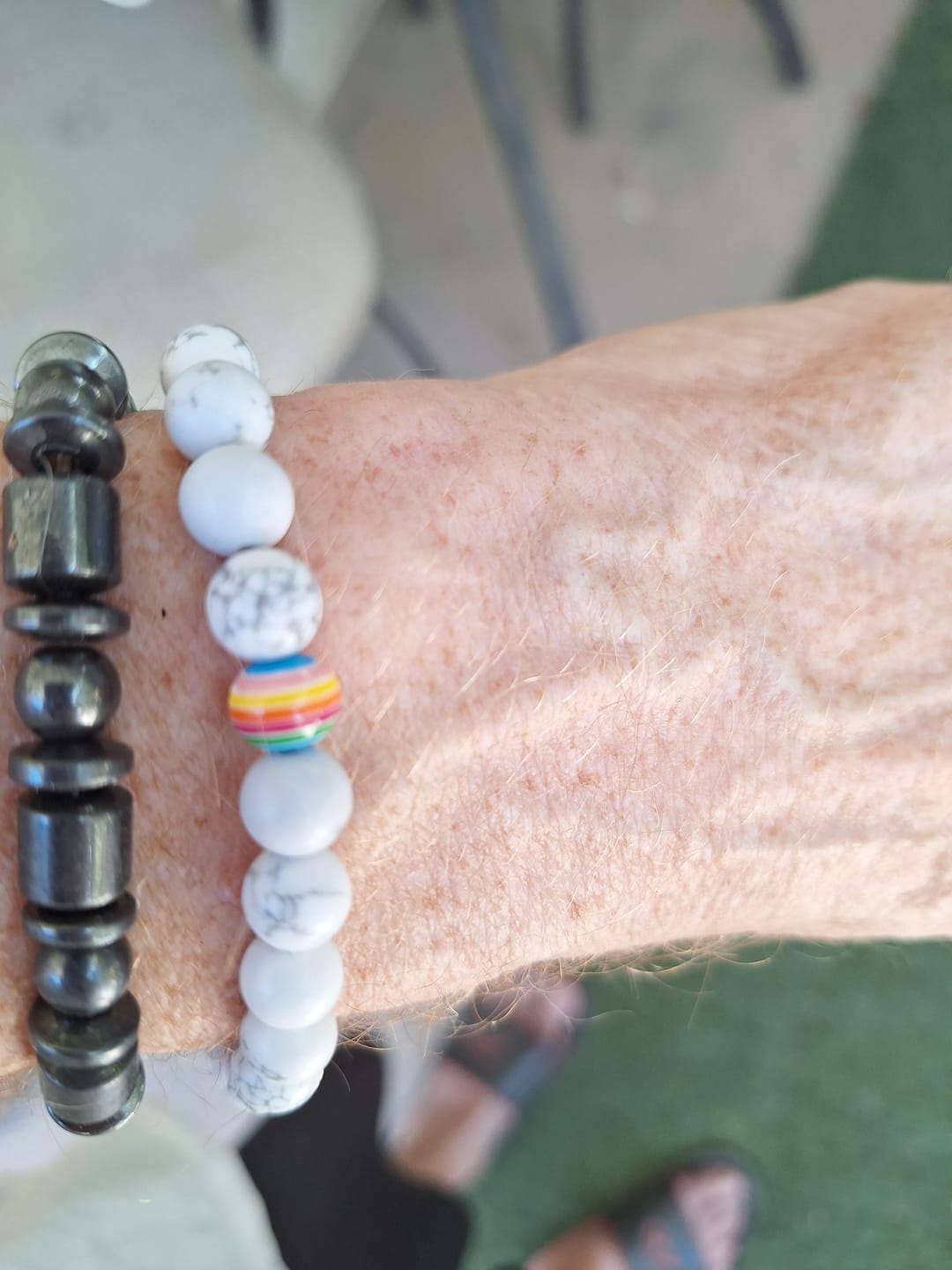 Customer photo review of White Stone Bracelet