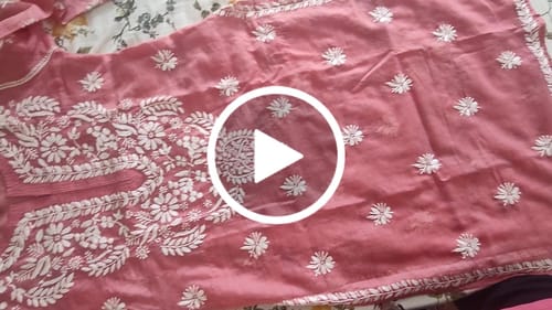 Customer video review of Elaya Mauve Pink & White Chanderi Kurta
