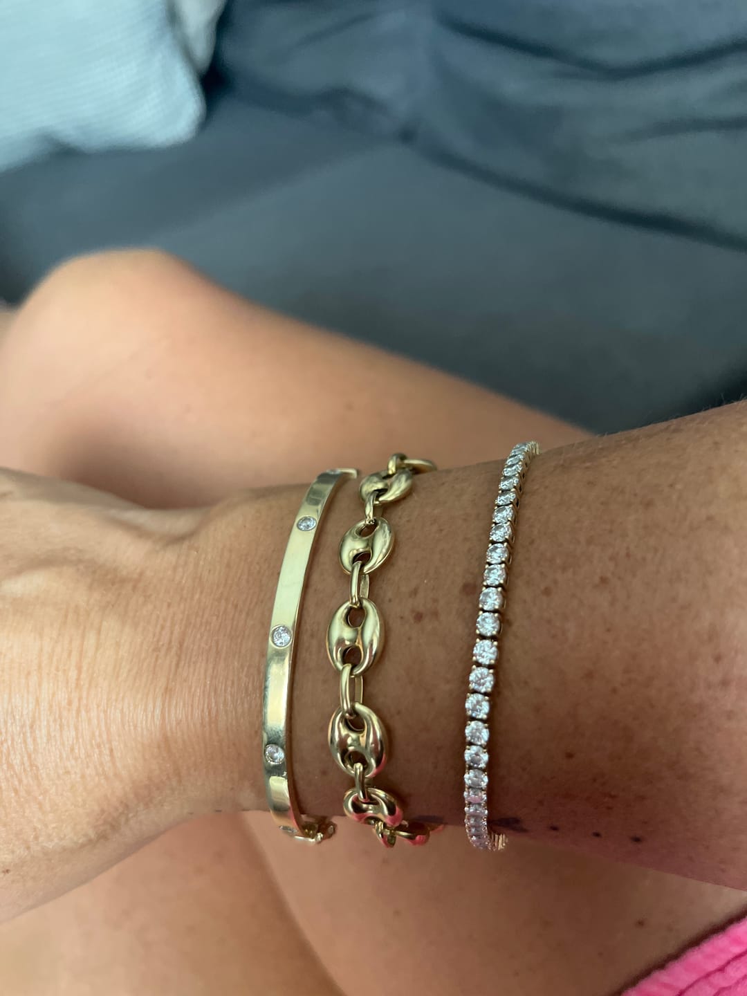 Customer photo review of 10K Devotion Bangles