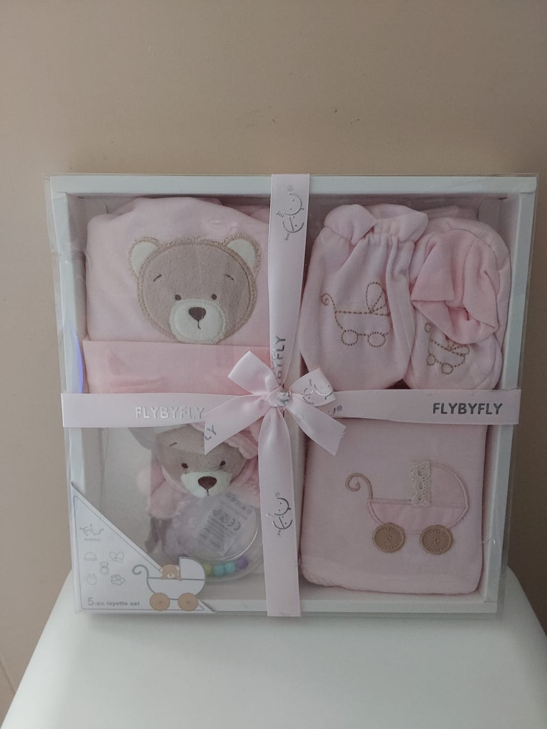 Customer photo review of 5pc Baby Essentials Gift Set | Pink