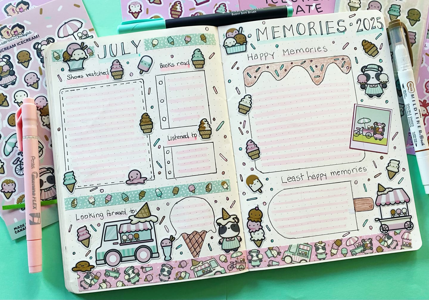Customer photo review of Icecream Date Variety Sticker Pack