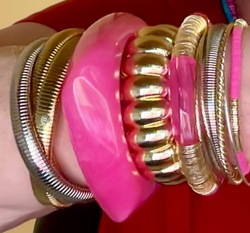 Customer photo review of Hibiscus Pink Zo Bracelet