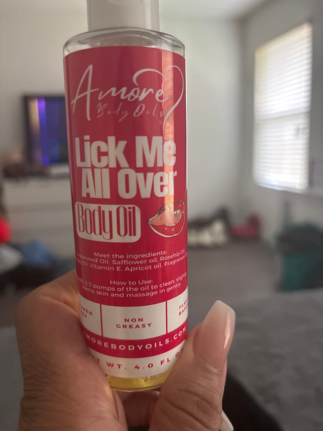 Customer photo review of Lick Me All Over - Body Oil