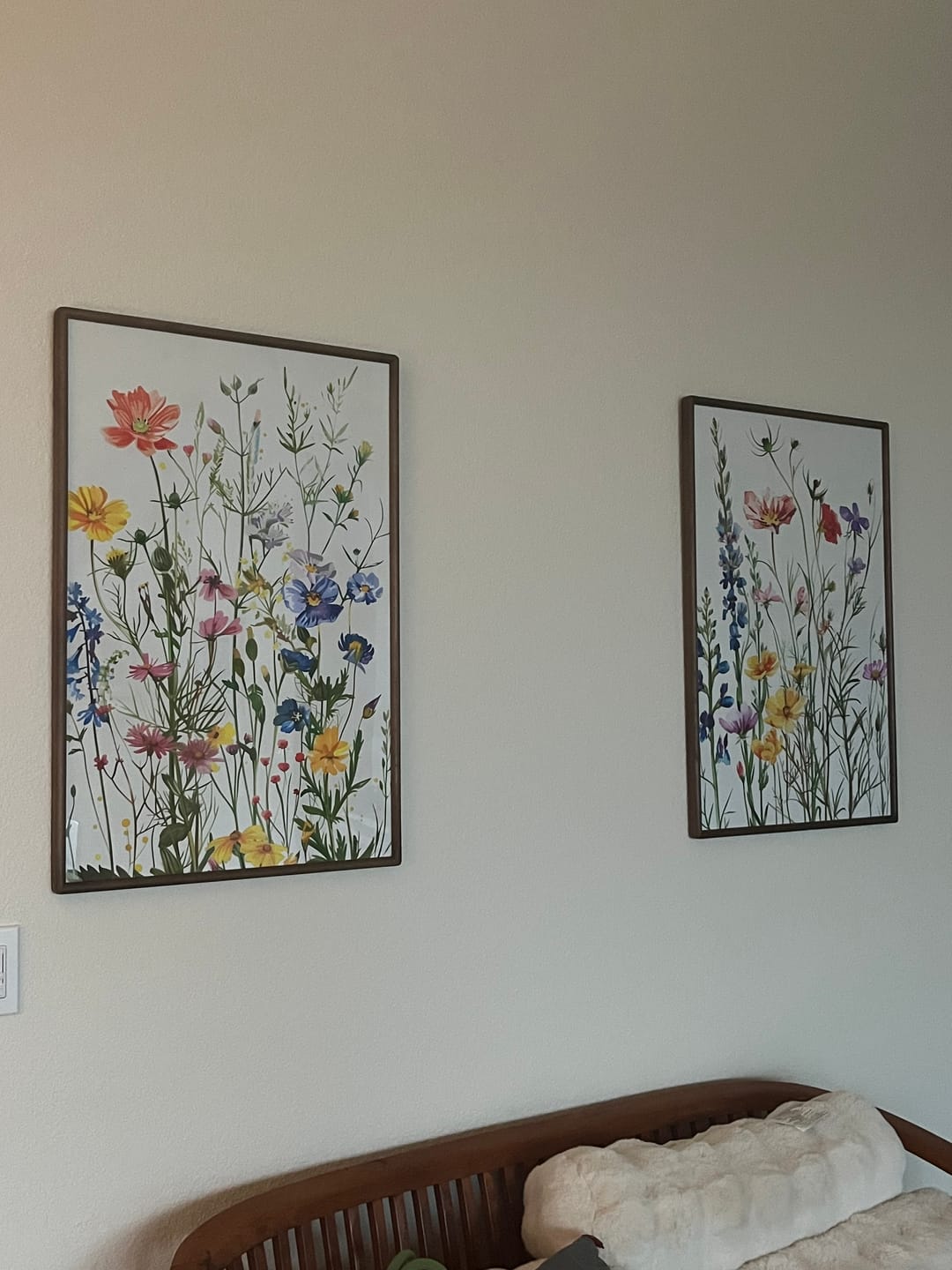 Customer photo review of Wildflower Floral Wall Art Watercolor Prints