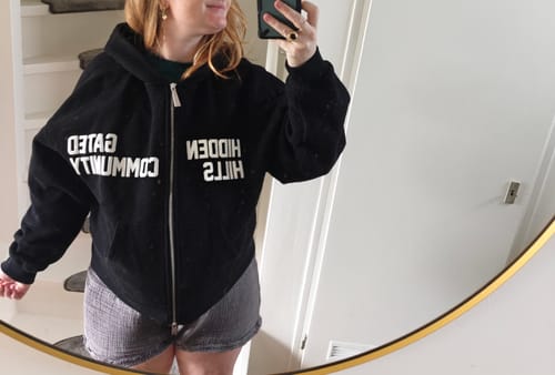 Customer photo review of HIDDEN ZIP HOODIE BLACK