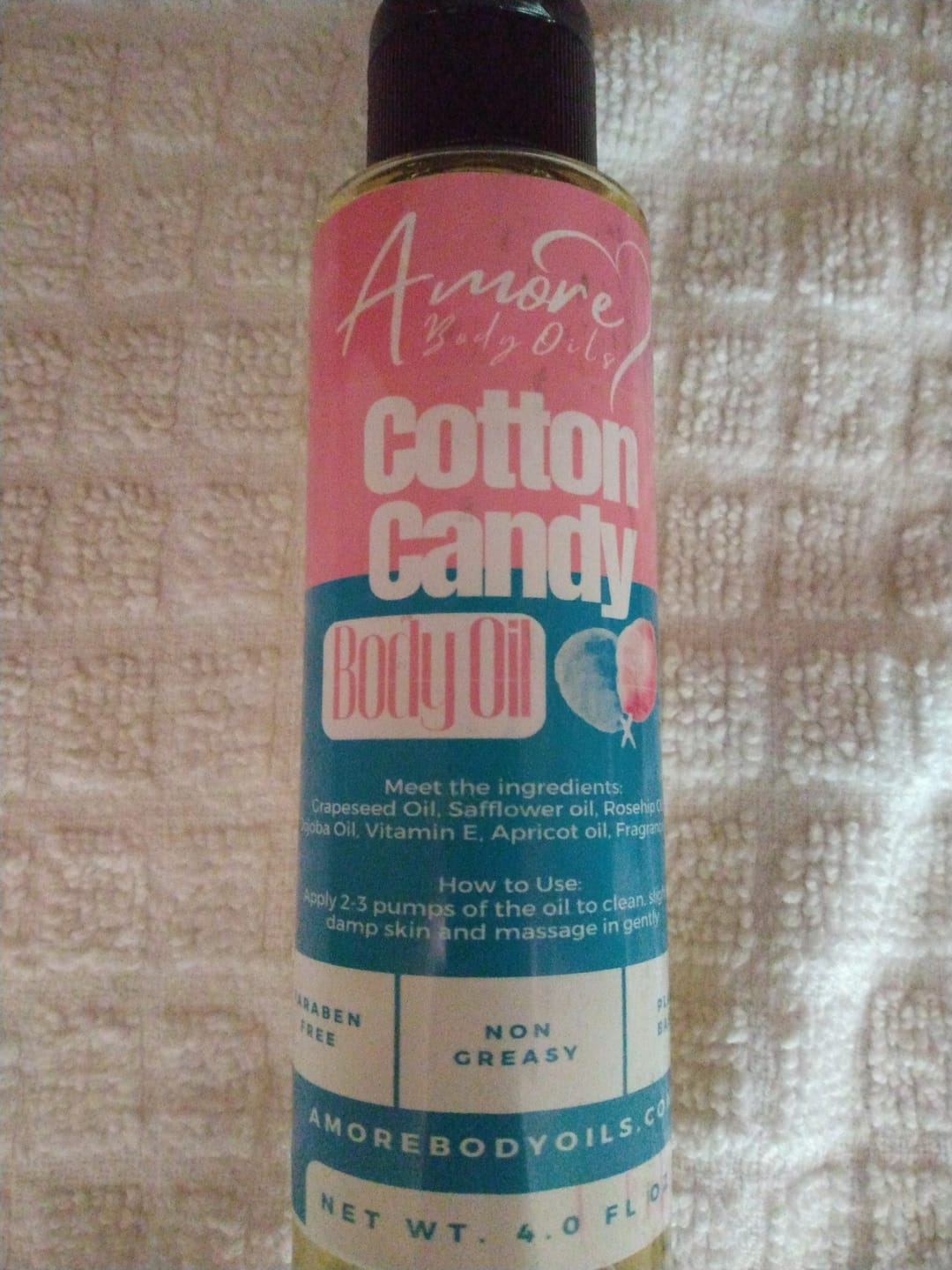 Customer photo review of Cotton Candy - Body Oil