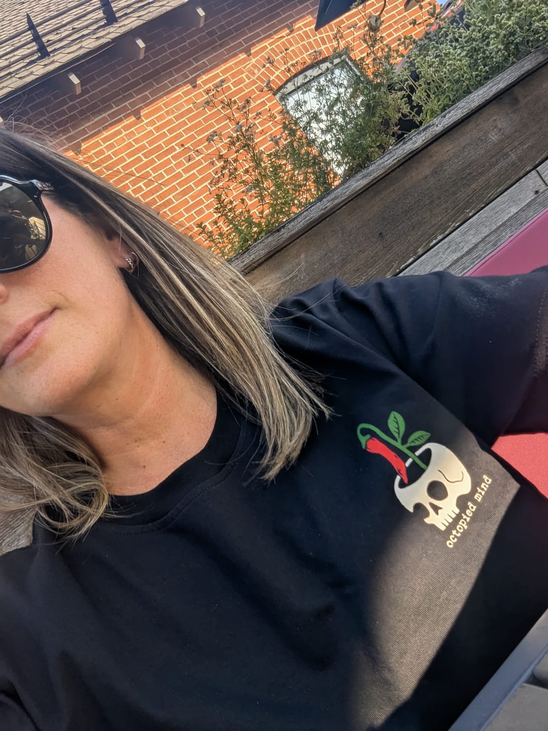 Customer photo review of Self Scare T-Shirt