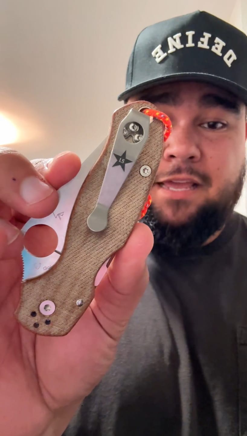 Customer photo review of Exclusive Spyderco Lone Star Deep Carry Pocket Clip