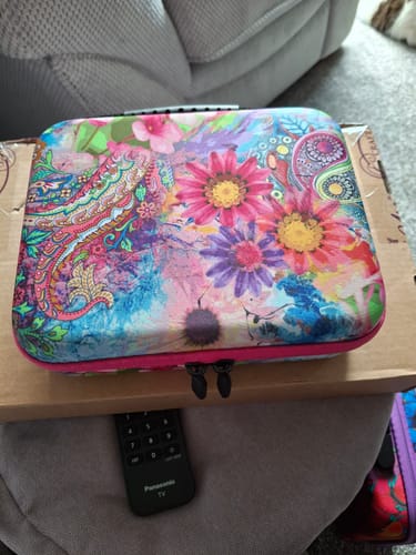 Customer photo review of 30 bottles Crystal Art Storage Case - Paisley Floral