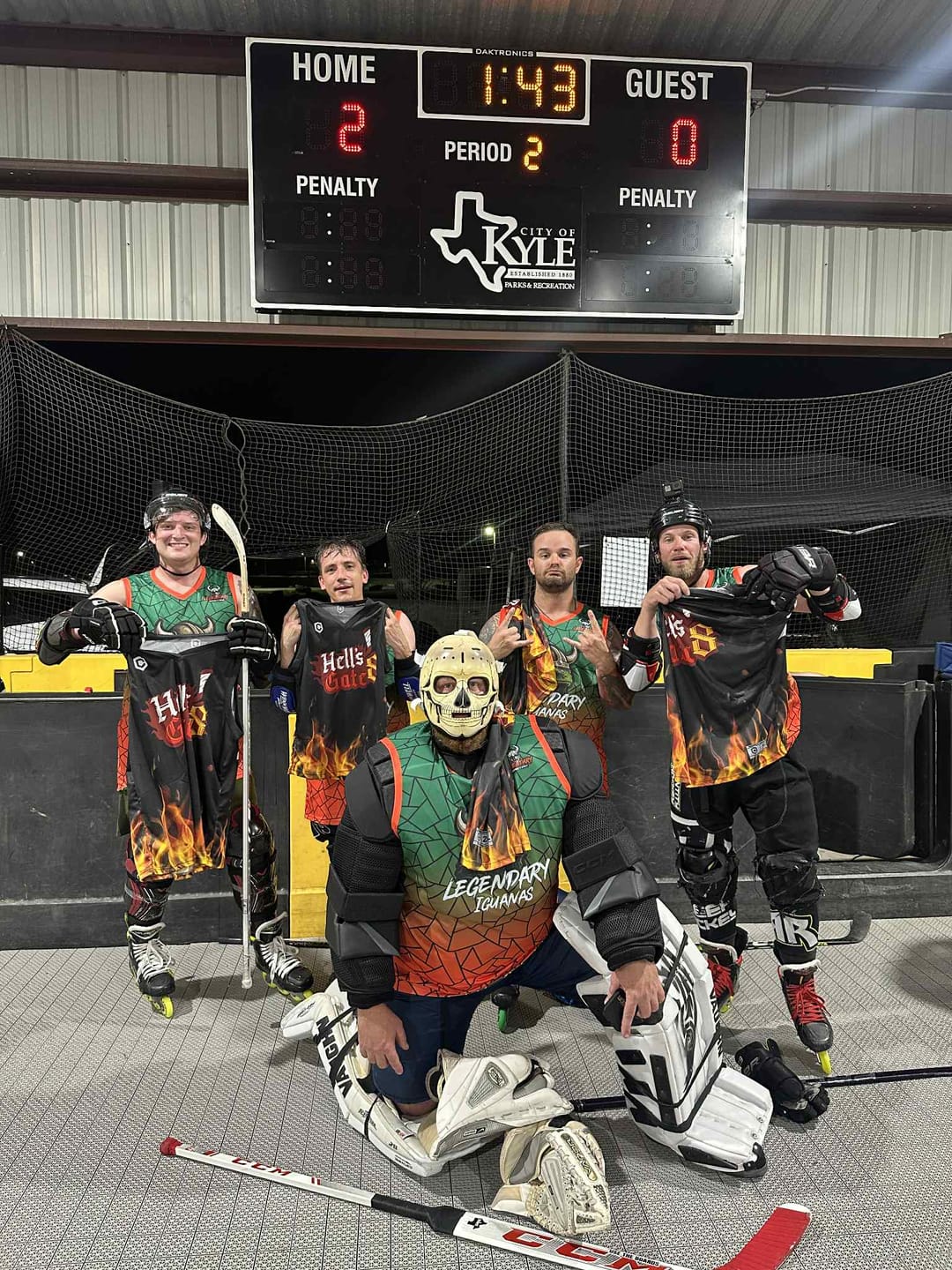 Customer photo review of Custom Reversible Basketball Suit for Adults and Kids Personalized Jersey Flaw-Green&Orange