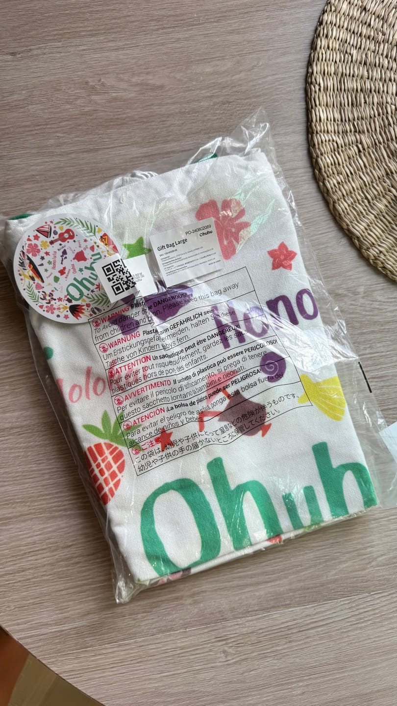 Customer photo review of Ohuhu Canvas Gift Bag for Multi-purpose, Available in Two Sizes