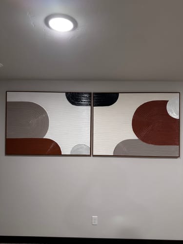 Customer photo review of Crescent Arcs Abstraction