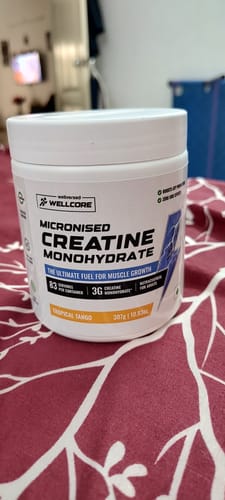 Customer photo review of Wellcore - Pure Micronised Creatine Monohydrate (307g, 83Servings) Tropical Tango
