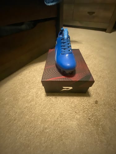 Customer photo review of Quantum Speed: Football Cleats - Royal Blue - Team Colors