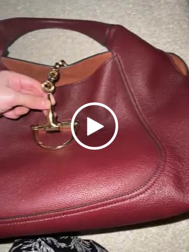 Customer video review of GG Softbit Shoulder Bag 46cm Burgundy Grained Calfskin Gold Hardware