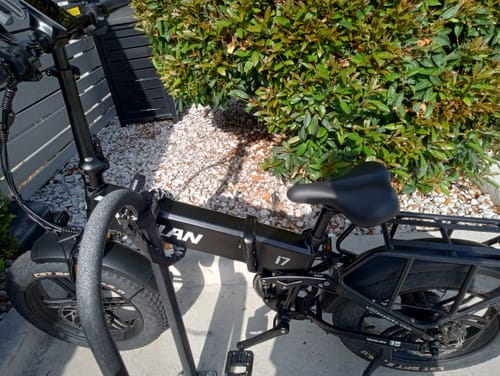 Customer photo review of I7 Pro Folding Full Suspension Electric Bike