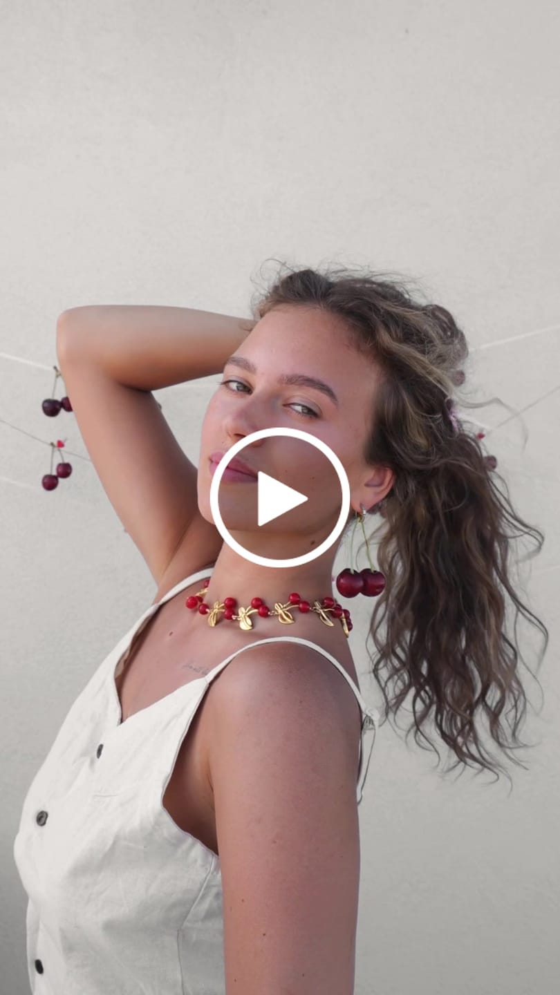 Customer video review of Sweet Cherry Necklace