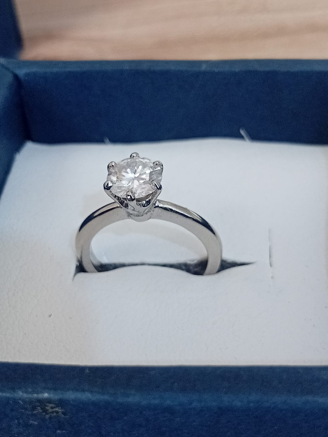 Customer photo review of THE PRISMATIC STONE OF MOISSANITE RING